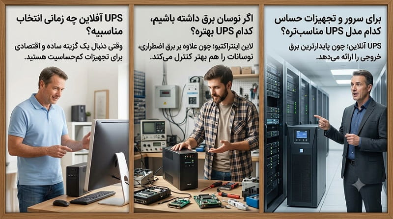 خرید یو پی اس شیراز _ اینفوگرافیک انواع یو پی اس